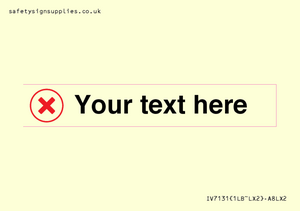 IV7131: Custom plain background, red cross in a circle sign
