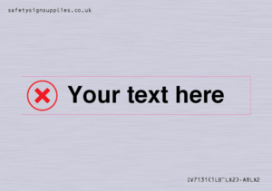 IV7131: Custom plain background, red cross in a circle sign