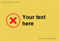 IV7131: Custom plain background, red cross in a circle sign