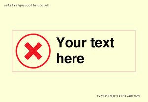 IV7131: Custom plain background, red cross in a circle sign