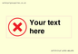 IV7131: Custom plain background, red cross in a circle sign