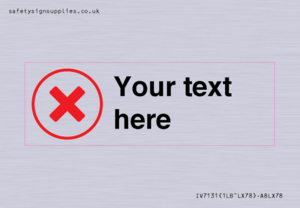 IV7131: Custom plain background, red cross in a circle sign