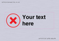 IV7131: Custom plain background, red cross in a circle sign