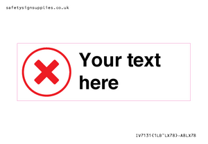 IV7131: Custom plain background, red cross in a circle sign