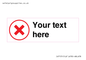 IV7131: Custom plain background, red cross in a circle sign