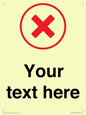 IV7131: Custom plain background, red cross in a circle sign