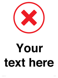 IV7131: Custom plain background, red cross in a circle sign