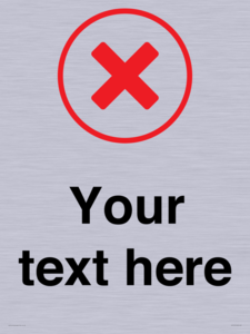 IV7131: Custom plain background, red cross in a circle sign