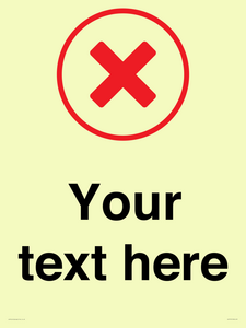 IV7131: Custom plain background, red cross in a circle sign