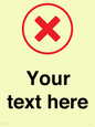 IV7131: Custom plain background, red cross in a circle sign