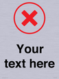 IV7131: Custom plain background, red cross in a circle sign
