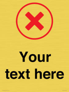 IV7131: Custom plain background, red cross in a circle sign