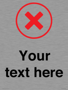 IV7131: Custom plain background, red cross in a circle sign