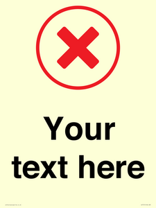 IV7131: Custom plain background, red cross in a circle sign