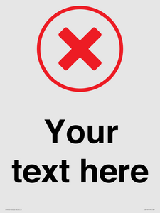 IV7131: Custom plain background, red cross in a circle sign