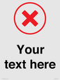 IV7131: Custom plain background, red cross in a circle sign