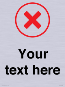 IV7131: Custom plain background, red cross in a circle sign