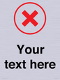 IV7131: Custom plain background, red cross in a circle sign