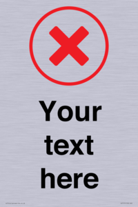 IV7131: Custom plain background, red cross in a circle sign