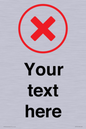 IV7131: Custom plain background, red cross in a circle sign