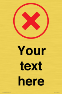 IV7131: Custom plain background, red cross in a circle sign