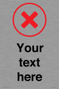 IV7131: Custom plain background, red cross in a circle sign