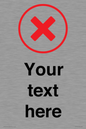 IV7131: Custom plain background, red cross in a circle sign