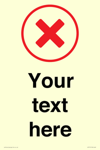 IV7131: Custom plain background, red cross in a circle sign