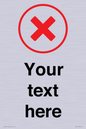 IV7131: Custom plain background, red cross in a circle sign