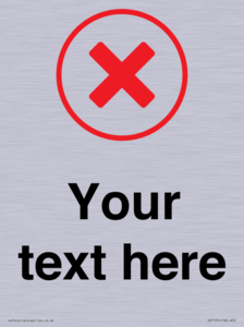 IV7131: Custom plain background, red cross in a circle sign