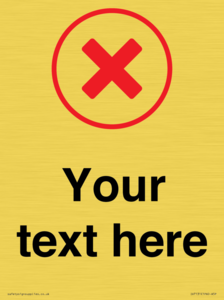 IV7131: Custom plain background, red cross in a circle sign