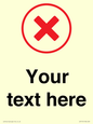 IV7131: Custom plain background, red cross in a circle sign