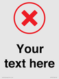 IV7131: Custom plain background, red cross in a circle sign