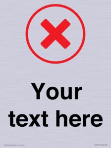 IV7131: Custom plain background, red cross in a circle sign