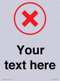 IV7131: Custom plain background, red cross in a circle sign