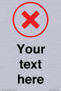 IV7131: Custom plain background, red cross in a circle sign