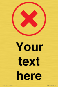 IV7131: Custom plain background, red cross in a circle sign