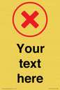 IV7131: Custom plain background, red cross in a circle sign