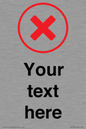 IV7131: Custom plain background, red cross in a circle sign