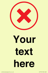 IV7131: Custom plain background, red cross in a circle sign