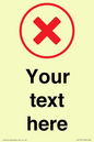 IV7131: Custom plain background, red cross in a circle sign