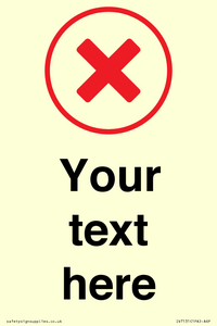 IV7131: Custom plain background, red cross in a circle sign