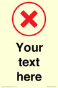 IV7131: Custom plain background, red cross in a circle sign