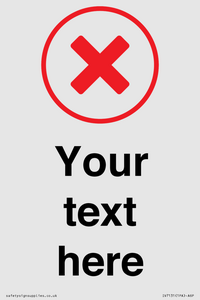 IV7131: Custom plain background, red cross in a circle sign
