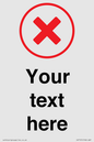 IV7131: Custom plain background, red cross in a circle sign