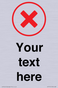 IV7131: Custom plain background, red cross in a circle sign