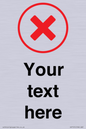 IV7131: Custom plain background, red cross in a circle sign