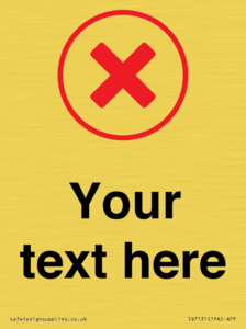 IV7131: Custom plain background, red cross in a circle sign