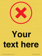 IV7131: Custom plain background, red cross in a circle sign