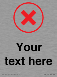 IV7131: Custom plain background, red cross in a circle sign